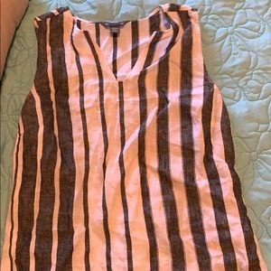 Grey and white stripe blouse